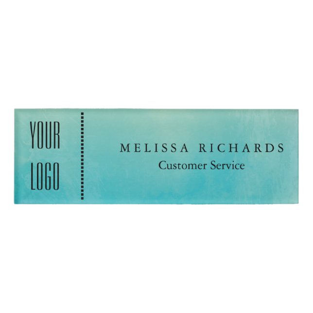 Personalized Watercolor Small Name Badge (Front)
