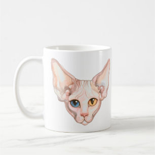 Personalized Watercolor Sphynx cat Coffee Mug
