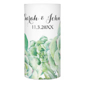 Personalized  watercolor succulent wedding  Candle (Front)