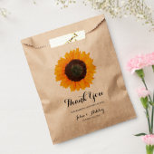 Personalized Watercolor Sunflower Fall Wedding Favor Bag (Sealed)