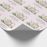 Personalized Watercolor Tea Party Bridal Shower Wrapping Paper<br><div class="desc">This personalized wrapping paper sets the perfect tone for a charming tea party-themed bridal shower. Adorned with a delicate watercolor floral pattern, it creates an elegant, feminine look that will make the bride's gift stand out. Customize it with her name and wedding date to make it extra special. Made from...</div>