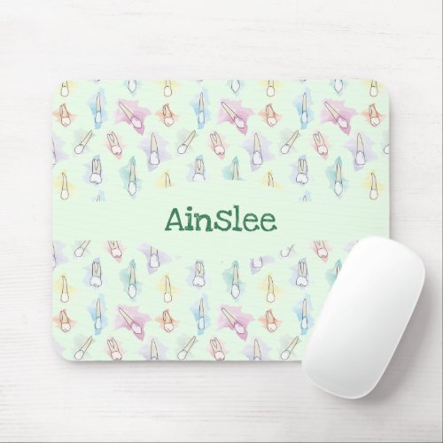 Personalized Watercolor Teeth Mouse Pad