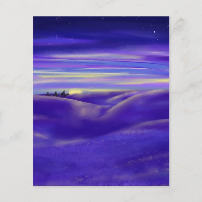 Personalized Watercolor Three Wise Men Christmas (Front)