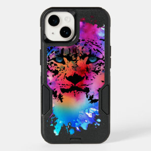 Personalized Watercolor Tiger Head OtterBox iPhone 14 Case