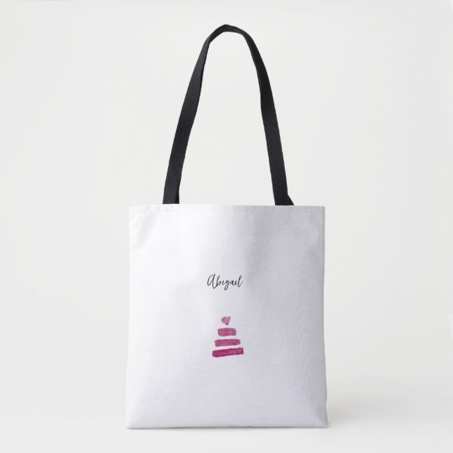 Personalized Watercolor Tote Bag (Front)