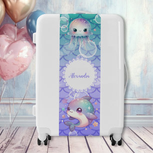 Personalized Watercolor Under the Sea Luggage