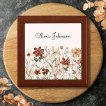 Personalized Watercolor Vintage Wildflower Floral Gift Box<br><div class="desc">Introducing our Personalized Watercolor Vintage Wildflower Floral gift box. Featuring watercolor illustration of wild field flowers and text that can be personalized with your initial as monogram. Suitable as gift for nature lovers.</div>