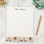 Personalized Watercolor Vintage Wildflower Meadow Letterhead<br><div class="desc">Introducing our Personalized Watercolor Vintage Wildflower Meadow Letterhead. Featuring watercolor illustration of wild field flowers and text that can be personalized it with your name. Suitable for nature lovers.</div>