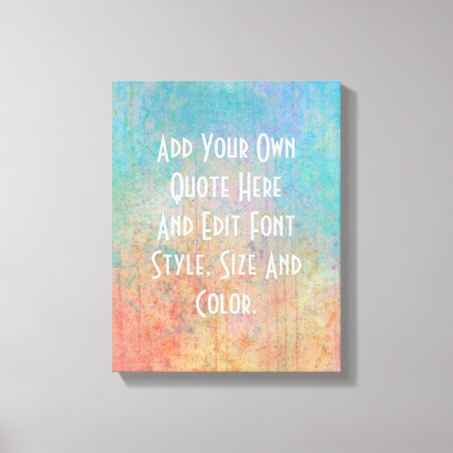 Personalized watercolor wall art quote (Front)