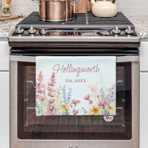 Personalized Watercolor Wildflower Field