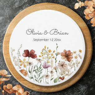 Personalized Watercolor Wildflower Pretty Floral Mini Candle Favors