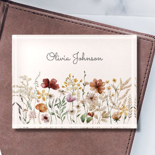 Personalized Watercolor Wildflower Pretty Floral Paperweight