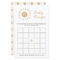 Personalized Watercolor Yellow Sunshine Baby Bingo