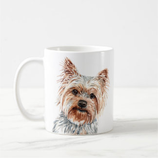 Personalized Watercolor Yorkie Terrier Mug
