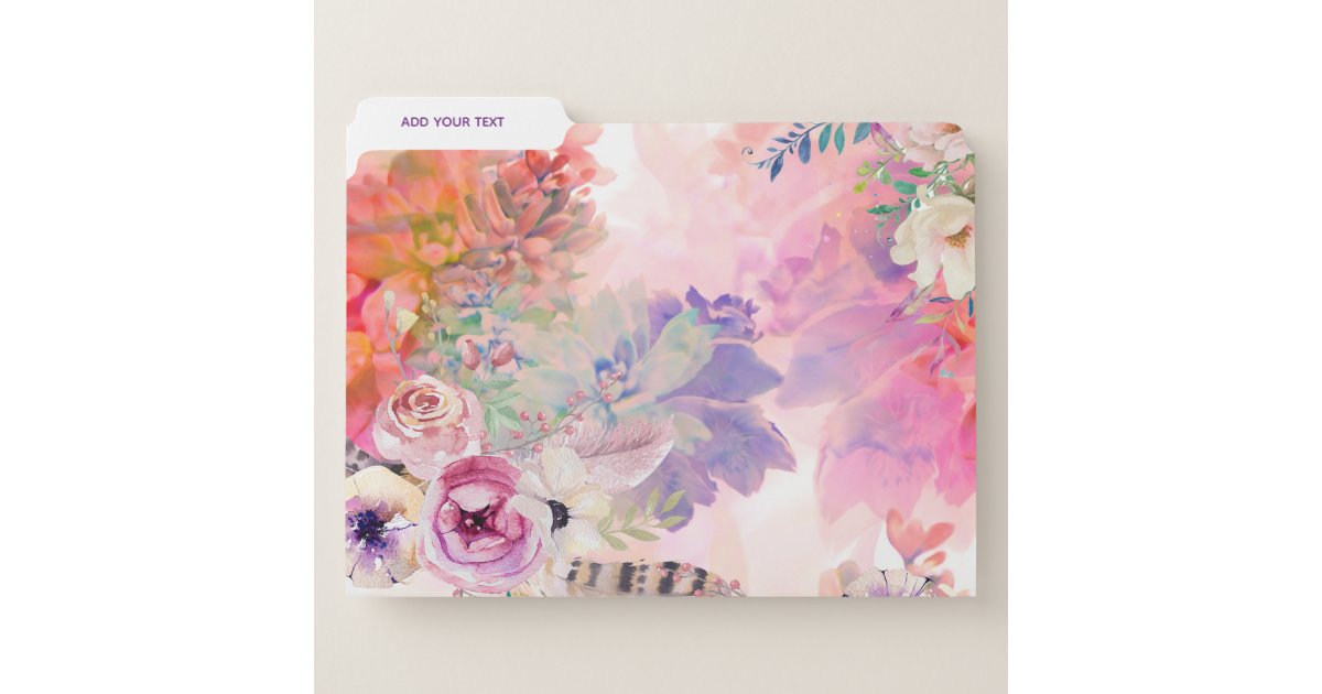Personalized Watercolour Designer Files/Folders File Folder Zazzle