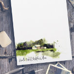 Personalized Watercolour Scottish Farmhouse   Letterhead<br><div class="desc">Bring the countryside to your desk with gorgeous personalized stationery featuring an idyllic Scottish farm set the stunning Ayrshire countryside.</div>