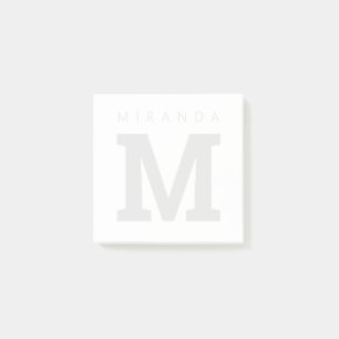 Personalized watermark monogram Post-it® notes