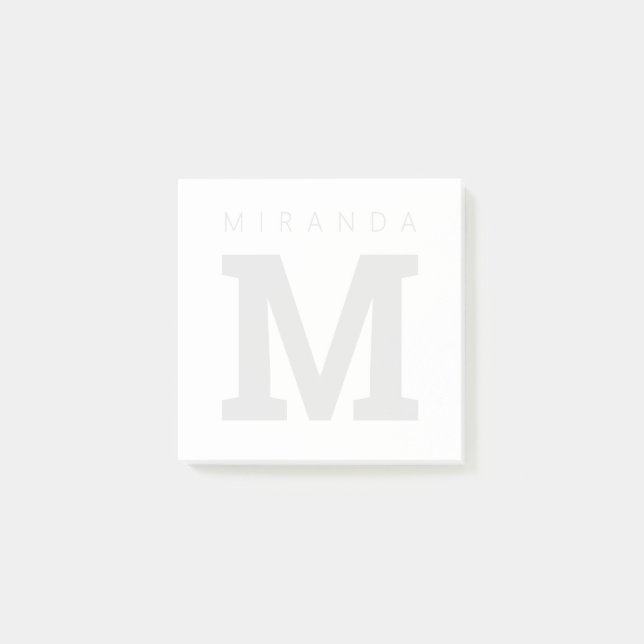 Personalized watermark monogram Post-it® notes (Front)