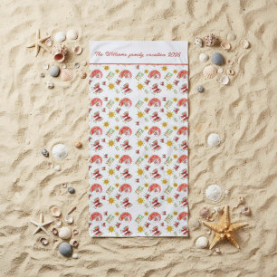 Personalized watermelon coquette beach towel