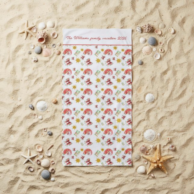Personalized watermelon coquette  beach towel (Creator Uploaded)