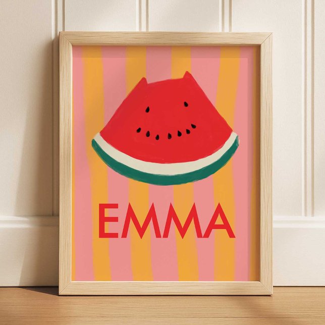 Personalized Watermelon Kids Wall Art (Creator Uploaded)