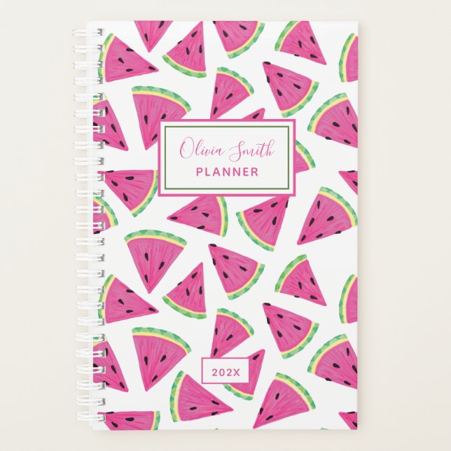 Personalized Watermelon pattern Planner (Front)