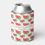 Personalized Watermelon Pattern Summer Party Can Cooler at Zazzle