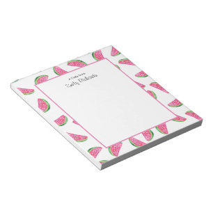 Personalized watermelon patterned Notepad