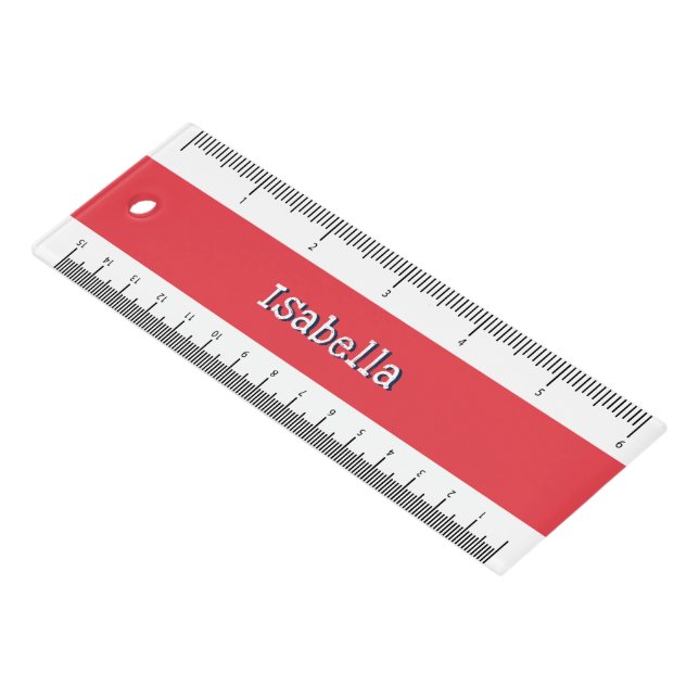Personalized Watermelon Red Trendy Cute Stylish Ruler (Angled)