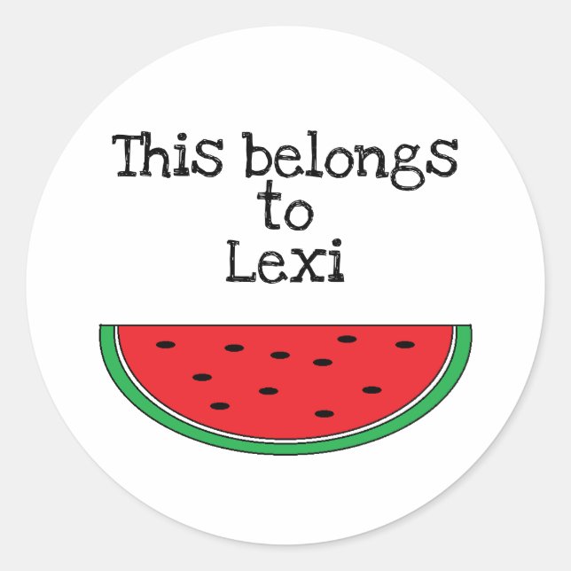 Personalized "Watermelon" Stickers (Front)