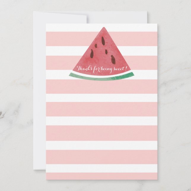 Personalized Watermelon Thank You Card (Front)