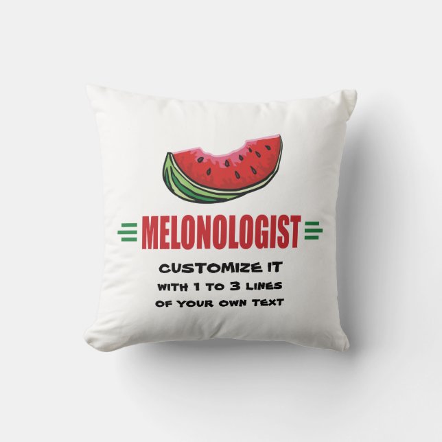 Personalized Watermelon Throw Pillow (Front)