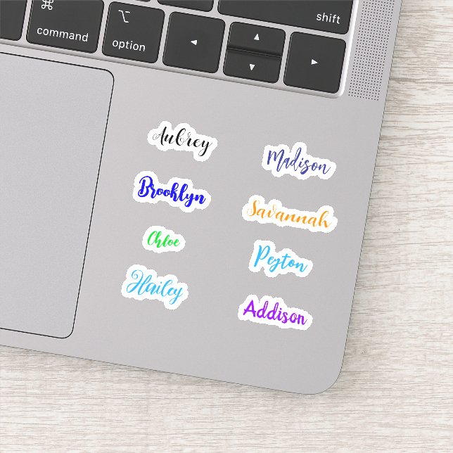 Personalized Waterproof Handwritten Script Names Sticker (Detail)