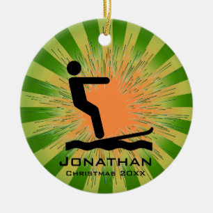 Personalized Waterskiing Ornament