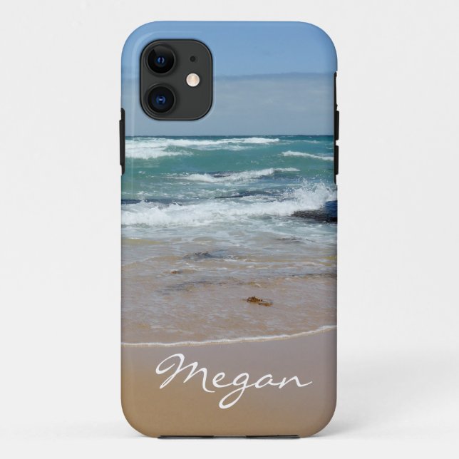 Personalized Waves Beach Case-Mate iPhone 11 Case (Back)