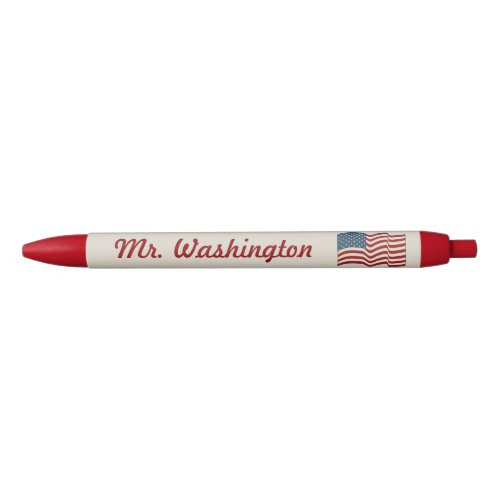 Personalized Waving American Flag Pen