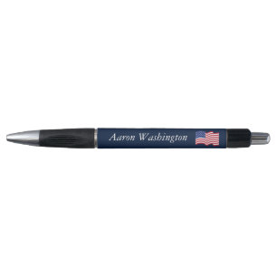 Personalized Waving American Flag Pens Gift