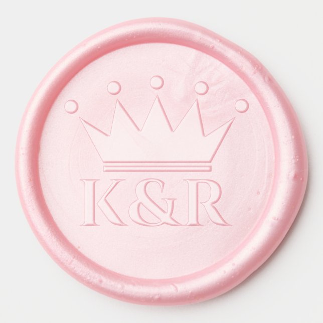 Personalized wax seal stickers for crown logo (Front)