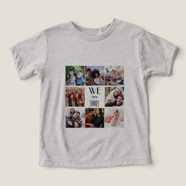 Personalized "We Are Family" Photo Template Toddler T-shirt (Design Front)