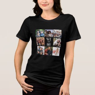 Personalized "We Are Family" Photo Template Tri-Blend Shirt