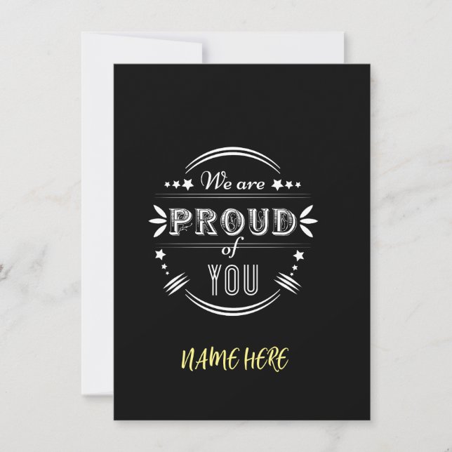 Personalized We are Proud of You  Card (Front)