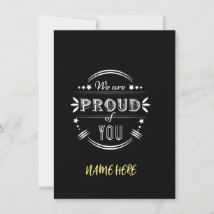 Personalized We are Proud of You  Card