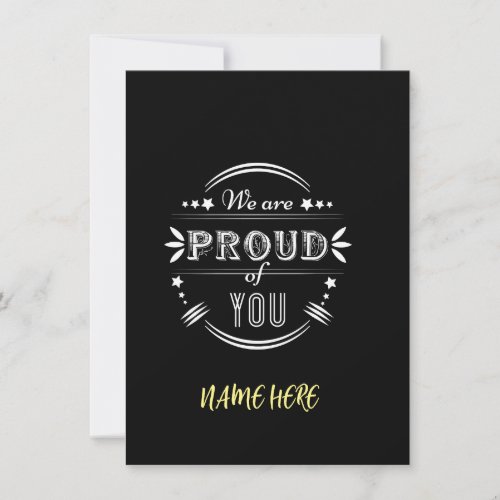 Personalized We are Proud of You  Card