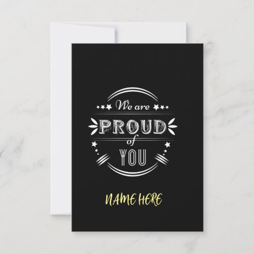 Personalized We are Proud of You  Card