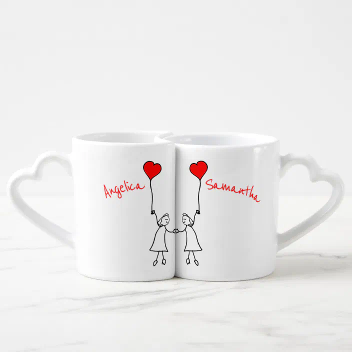 Custom Same Sex Couples Coffee Mugs