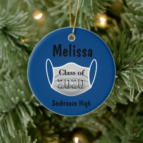 Personalized We Graduated During A Pandemic 2020 Ceramic Ornament