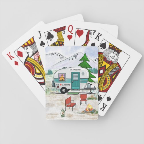 Personalized We Love CampingPlaying Cards