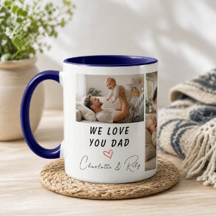 Personalized We Love You, Dad Photo   Father’s Mug