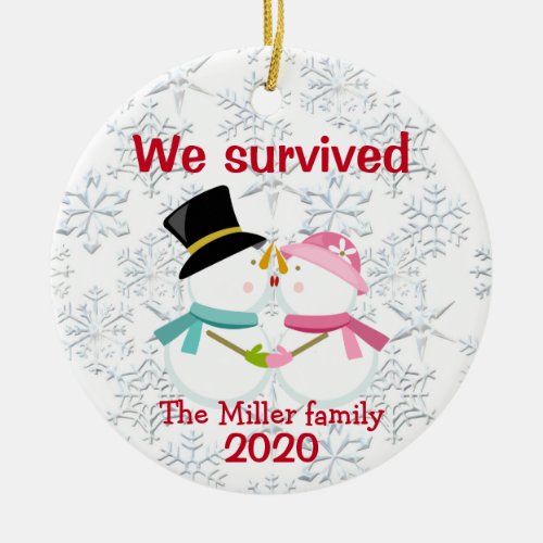 Personalized We Survived The Pandemic Ornament