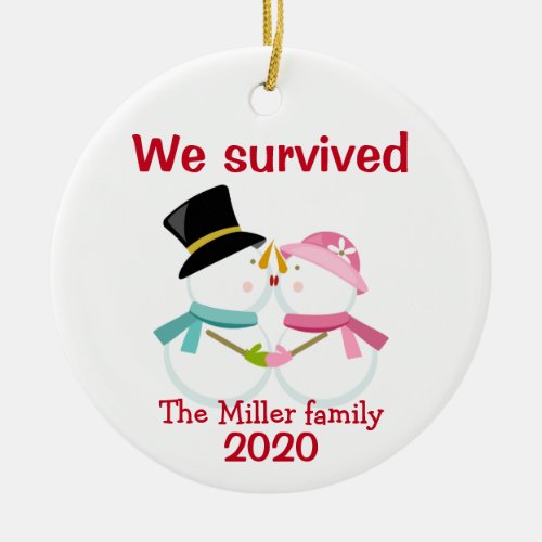 Personalized We Survived The Pandemic Ornament